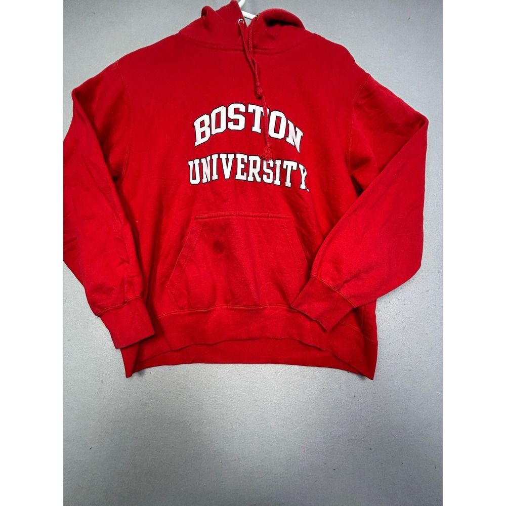 MV Sport Boston University Hoodie Cotton Polyester Red XL Mens